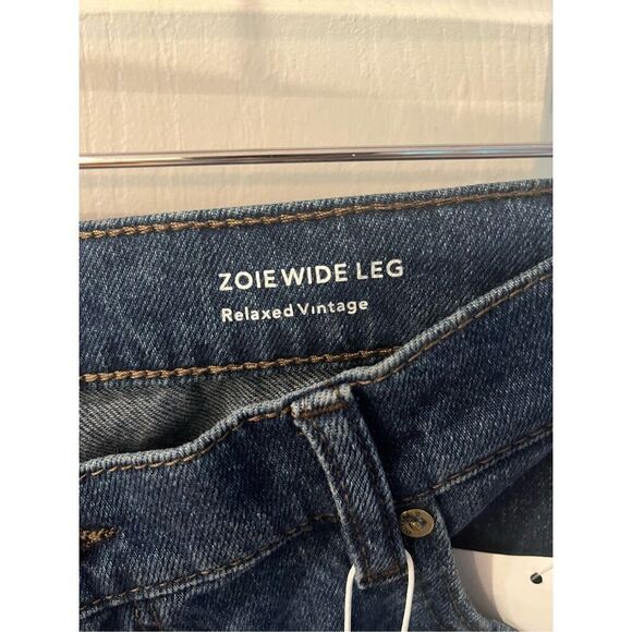 DL1961 DL Vintage Zoie Wide Leg Relaxed Jeans in Seacliff Laser Print Sz 24 NWT - Picture 5 of 13